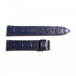 Leather strap blue croco grain size M
