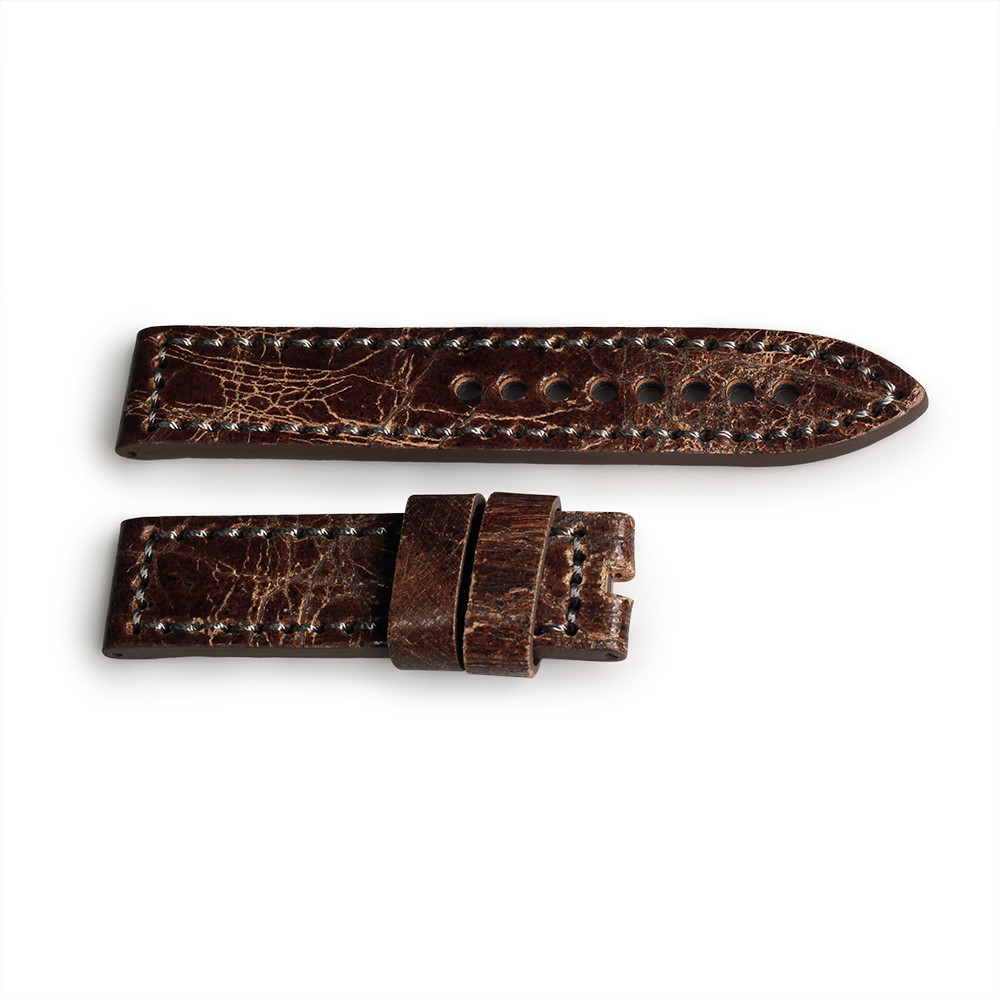 Leather strap bronze brown Vintage size M