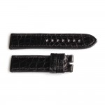 Strap handmade Lousiana Alligator Size S with black Stitches