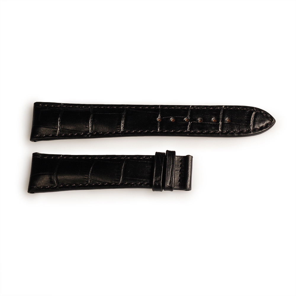 Leather strap black Marine 38 size M
