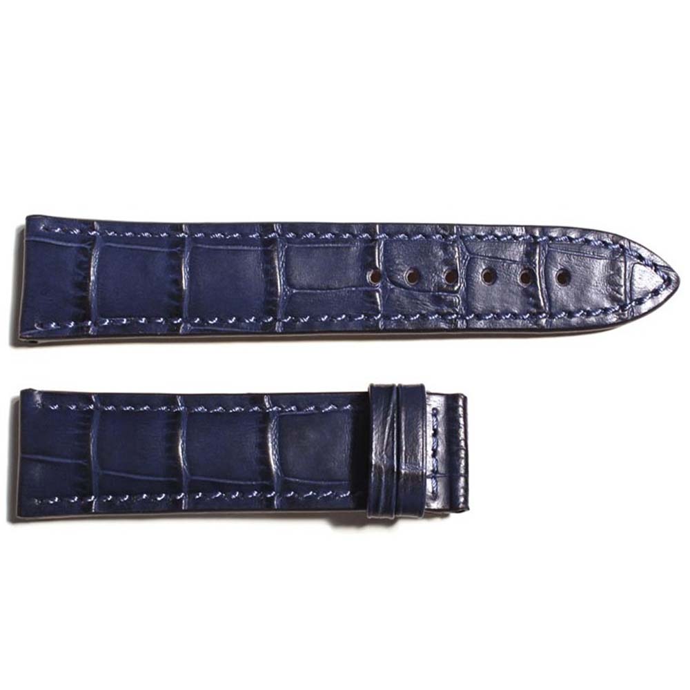 Leather strap blue for Marine 38 size M